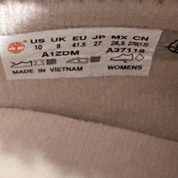 NWOT Timberland Women's Camel Nubuck Leather Dausette Fleece Fold Down Boot 10 - Picture 8 of 8